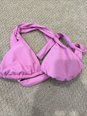 Shade & Shore Pink Halter Bikini Top